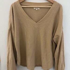 Madewell Waffle Knit Cozy Top